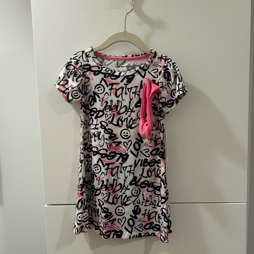 NWT kids dress with headband - 3T